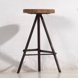 Round industrial style stool (c.1960) #1