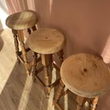 Solid wood bar stool