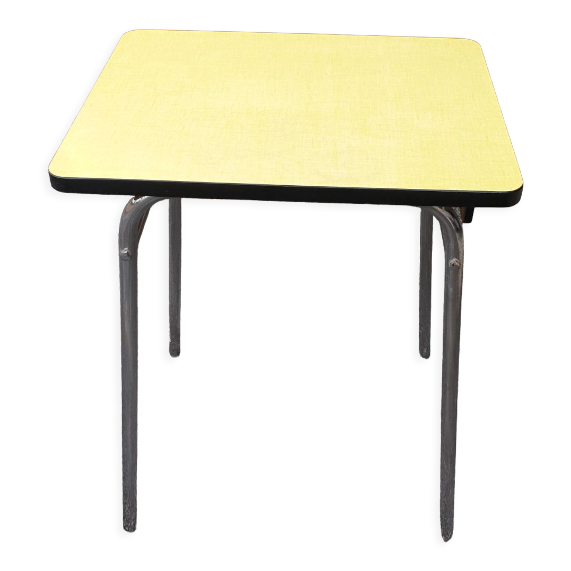 Table formica canary yellow sixties seventies