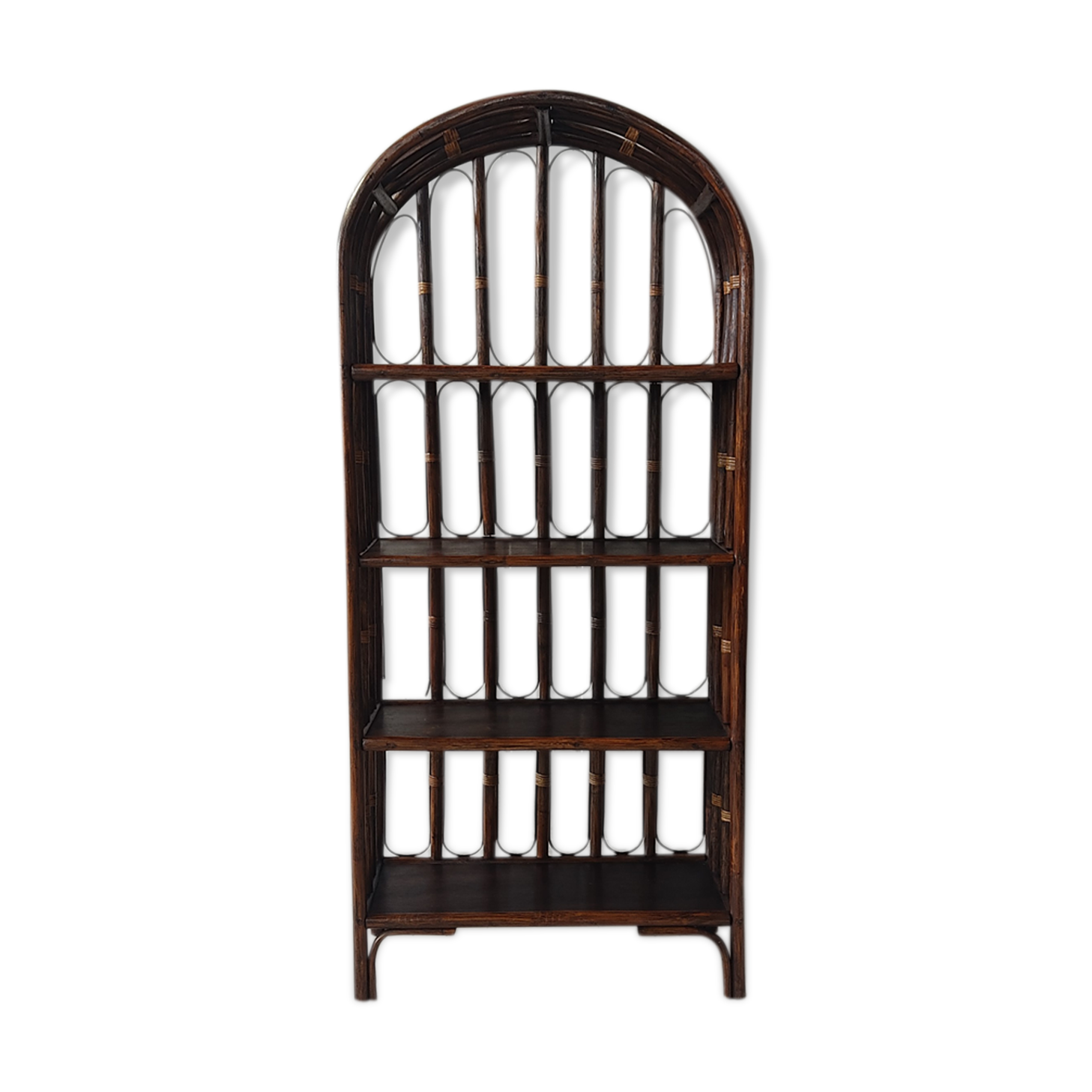 Vintage rattan shelf