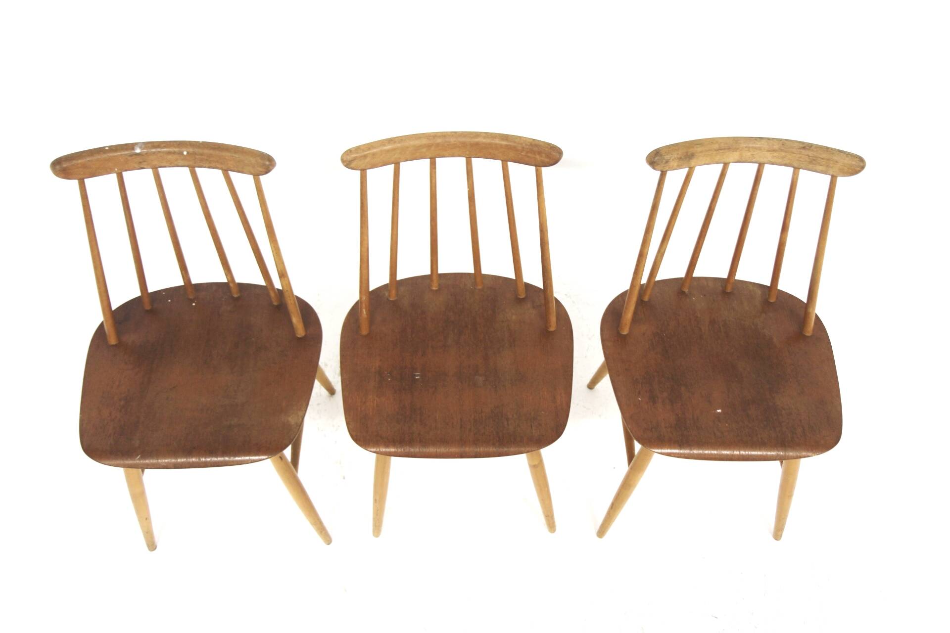 Set of 3 Scandinavian "Fanett" chairs by Ilmari Tapiovaara, Sweden, 1960