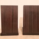 Art Deco pair of bookends in Macassar ebony.