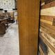 Vintage rattan and oak wardrobe