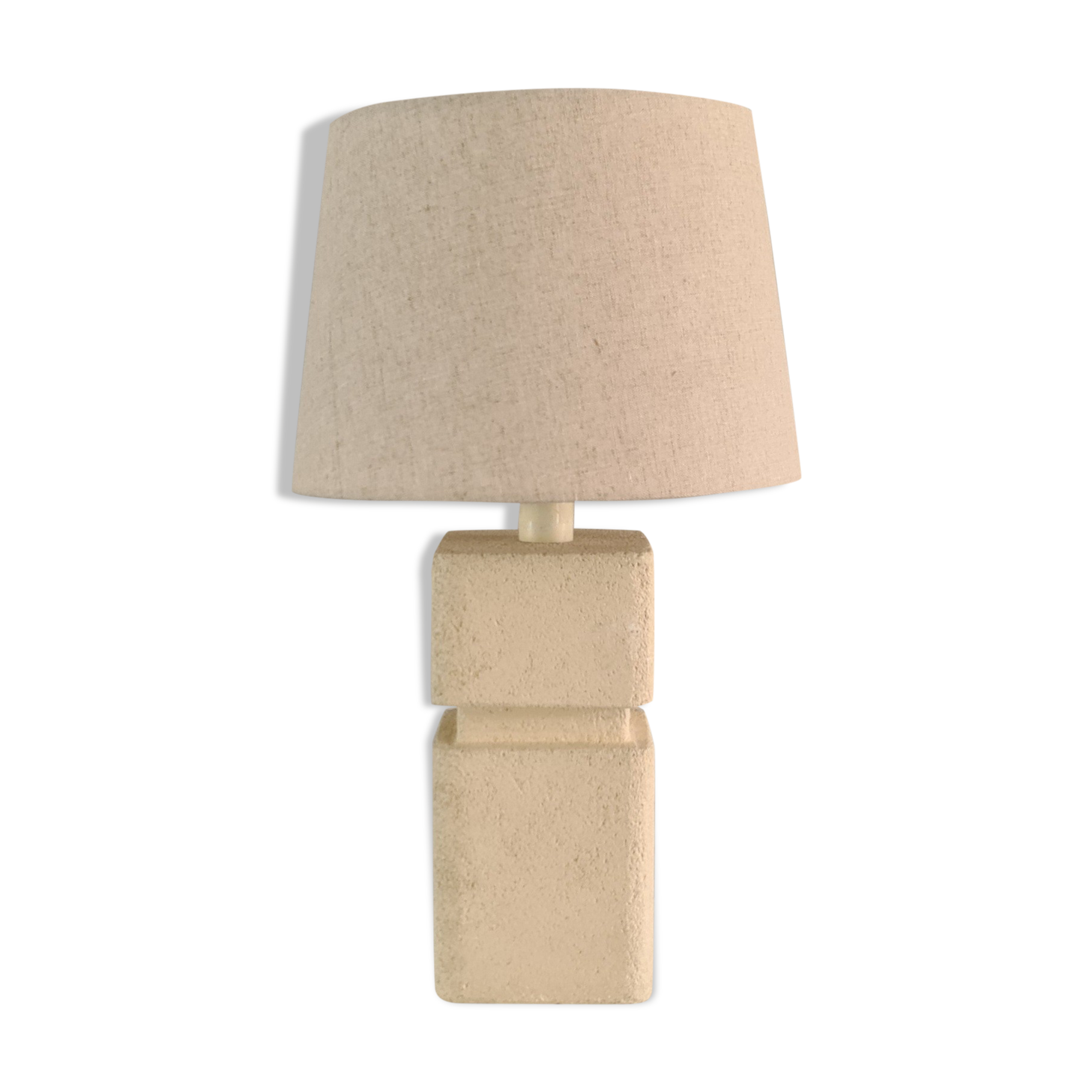 French sculpture lamp in white stone 60
