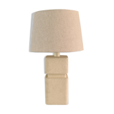 Lampe sculpture française en pierre blanche années 60