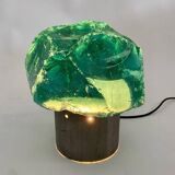 Vintage Table Lamp in Saint Gobain Glass in the style of Max Ingrand, 1960s