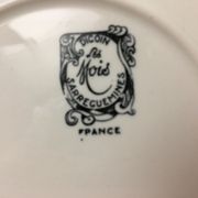 Set Of 6 Dessert Plates Representing 6 Months Of The Year. "Digoin Sarreguemines"