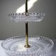 Silent servant/vintage display in moulded crystal & gilded metal from the 1970s-1980s