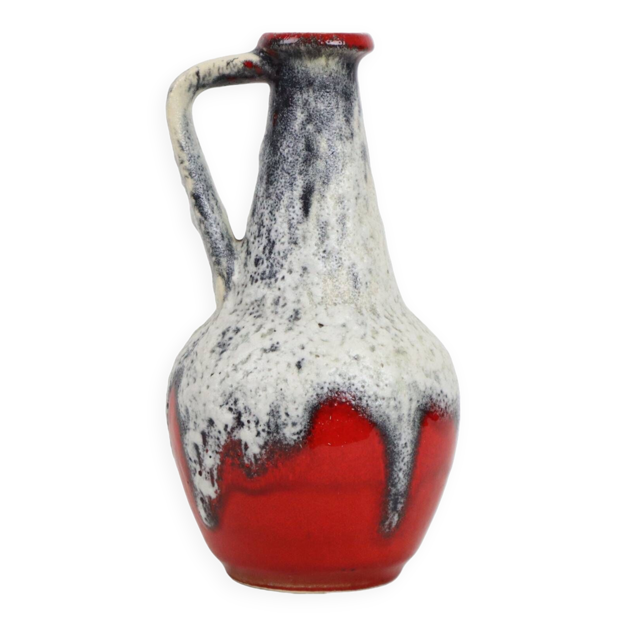 Red Fat Lava Design Vase Bay Keramik West Germany Pottery 67-30