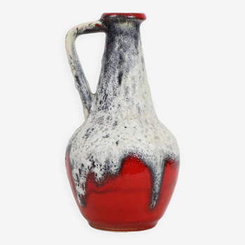 Red Fat Lava Design Vase Bay Keramik West Germany Pottery 67-30