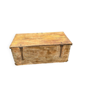 malle de rangement bois vintage