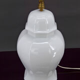 White porcelain lamp by Pillivuyt, Japonisme, France, circa 1970