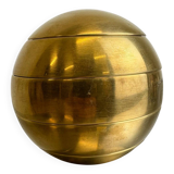 Spheric stacked ashtrays by Tommaso Barbi in brass, Italy, 1970s