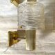 Set of 4 60s wall lights in champagne-colored resin