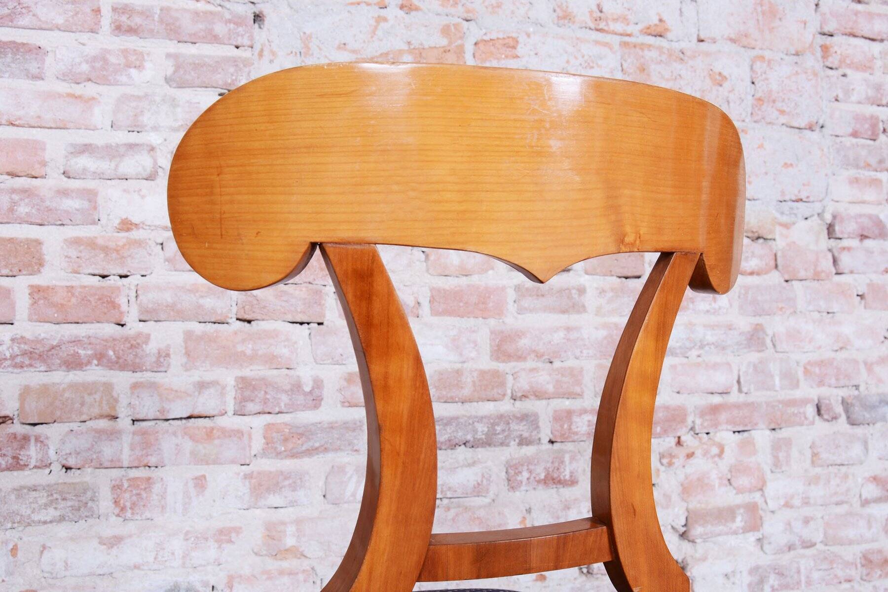 Biedermeier Cherrywood Chairs, Austria, 1820s, Set of 4