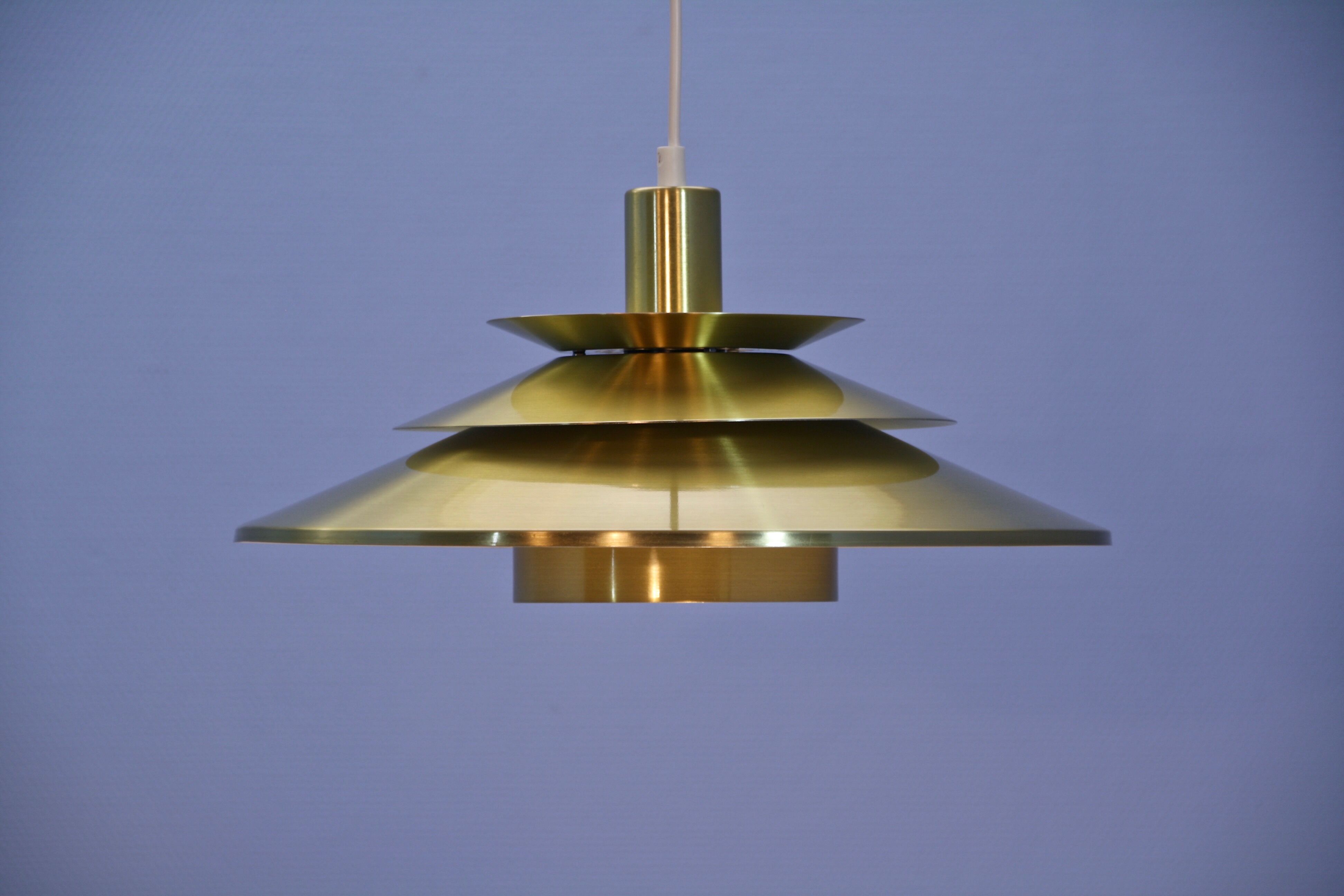 Danish hanging lamp in brass, 1970s