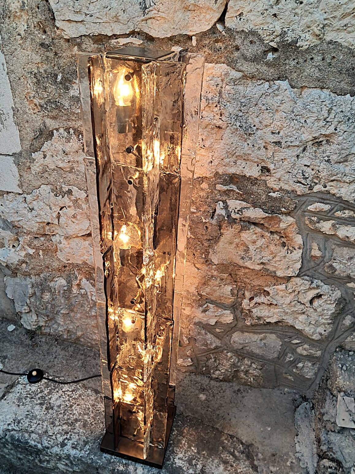 Floor Lamp LT379 Murano Glass by Carlo Nason for Mazzega, Italy,