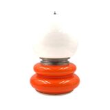Space Age Orange Murano glass table lamp, AV Mazzega, 1970s