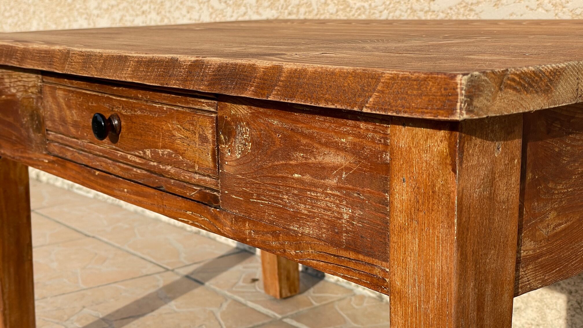 Table basse de ferme vintage en bois