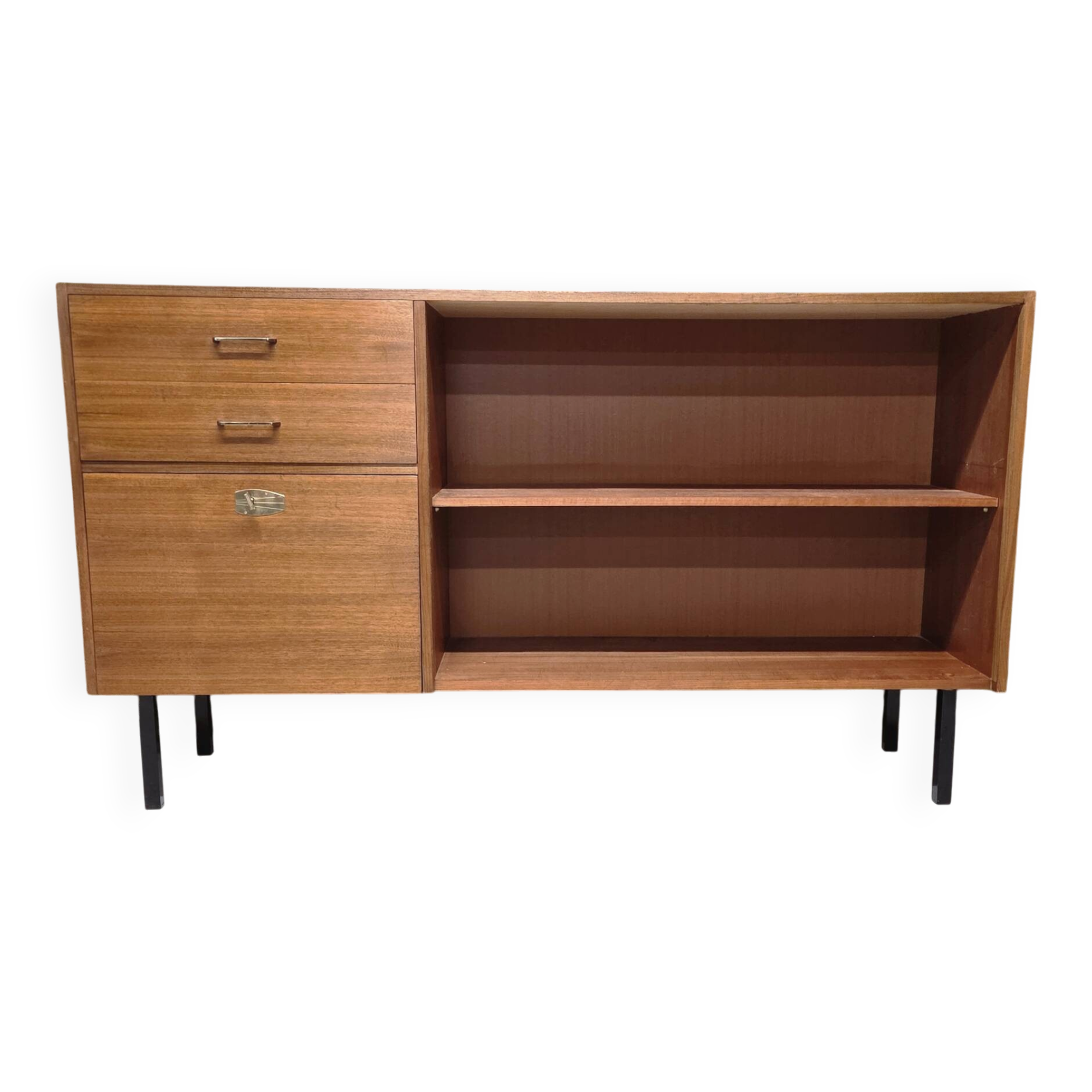 Vintage teak library enfilade 1970