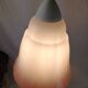 Mid-century white and pink glass suspension light, French vintage from the 1950s to 1960s.