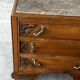Compact Art Deco commode from the 1930s, carved wood and marble.