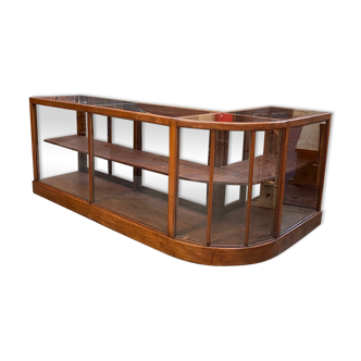 Mahogany corner display counter