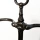 Fireplace tool set, cast iron and wrought iron