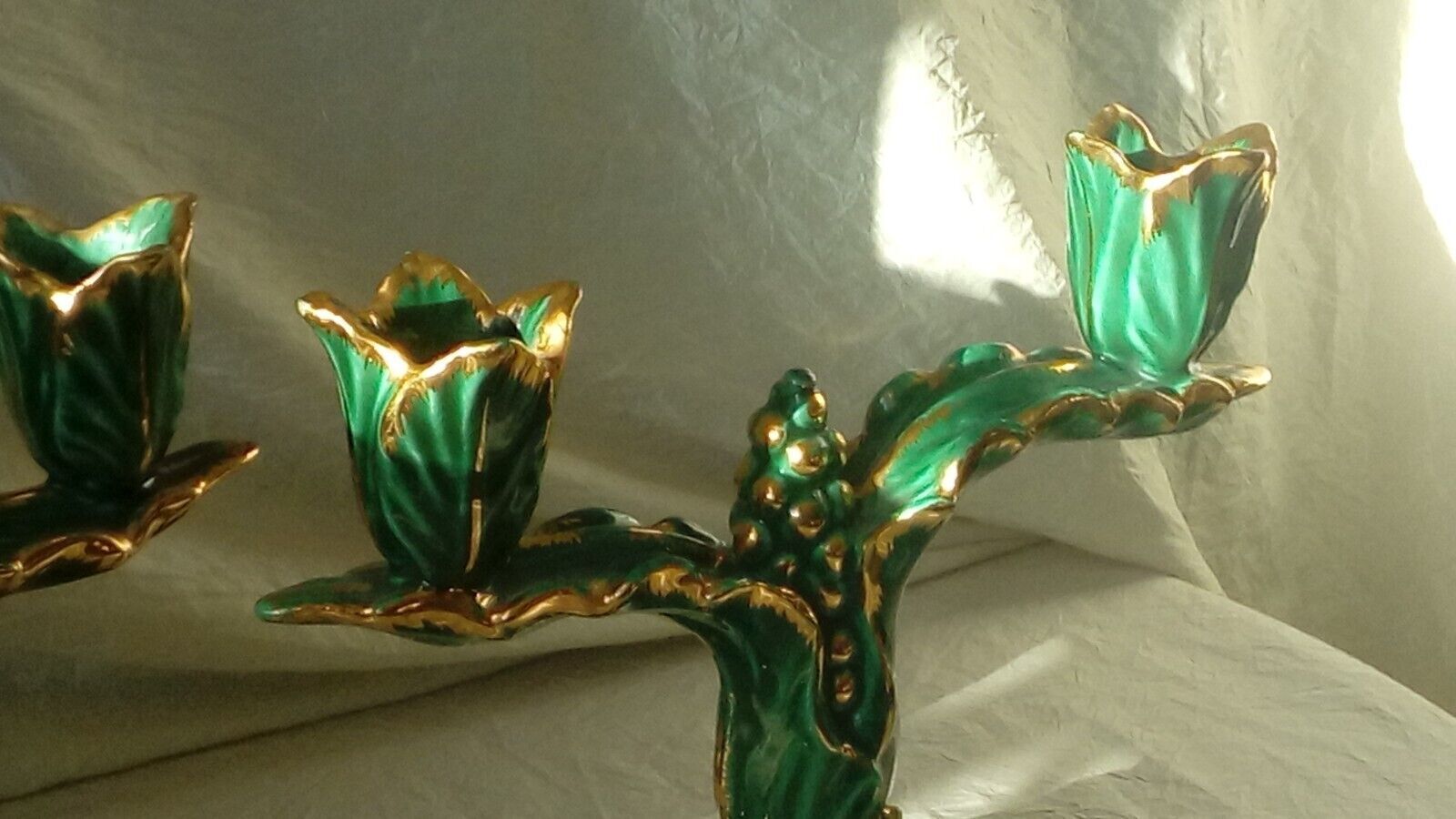 Pair of candlestick candlestick ceramic vallauris year 1950