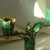 Pair of candlestick candlestick ceramic vallauris year 1950