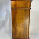 Provincial antique bedside table in oak, marble top, late 19th century.
