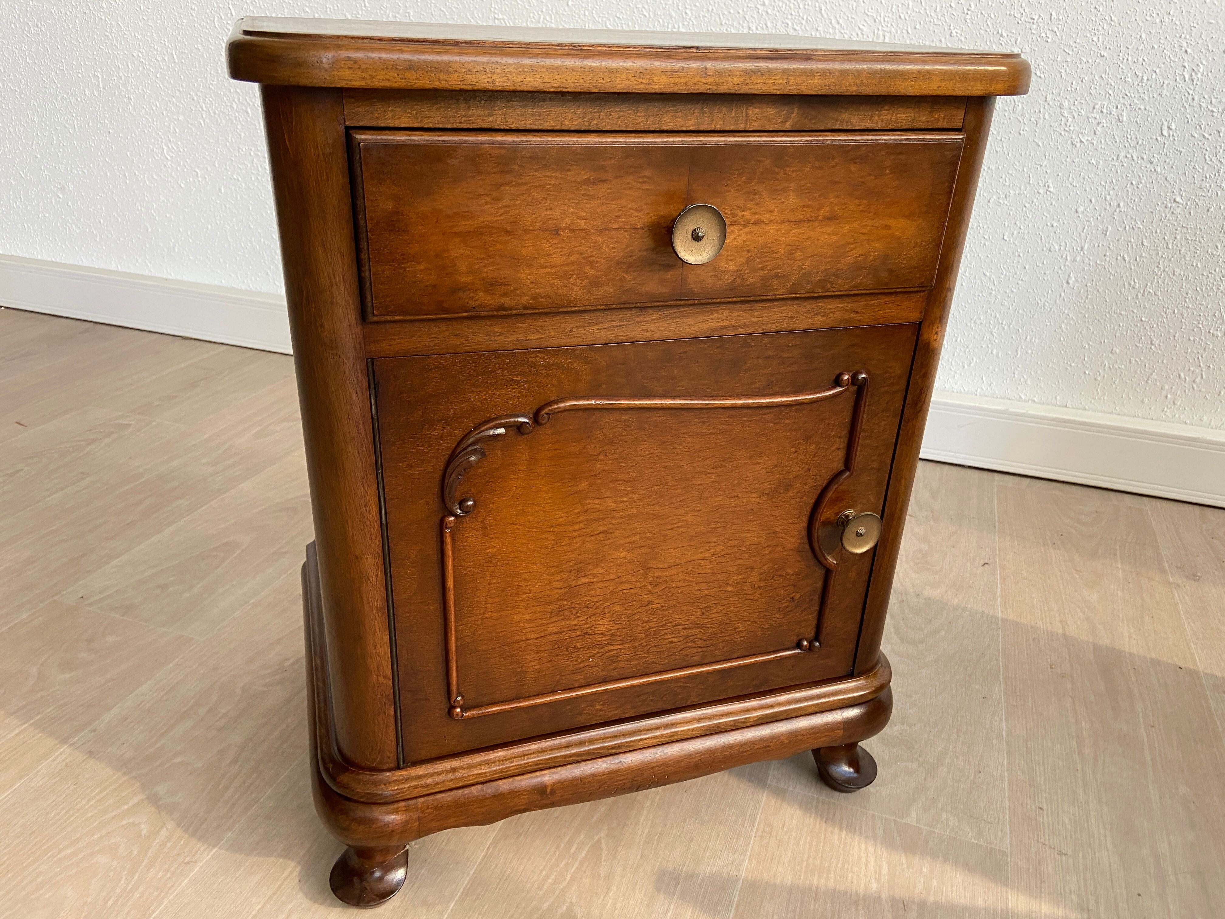 Pair of chippendale art deco bedsides