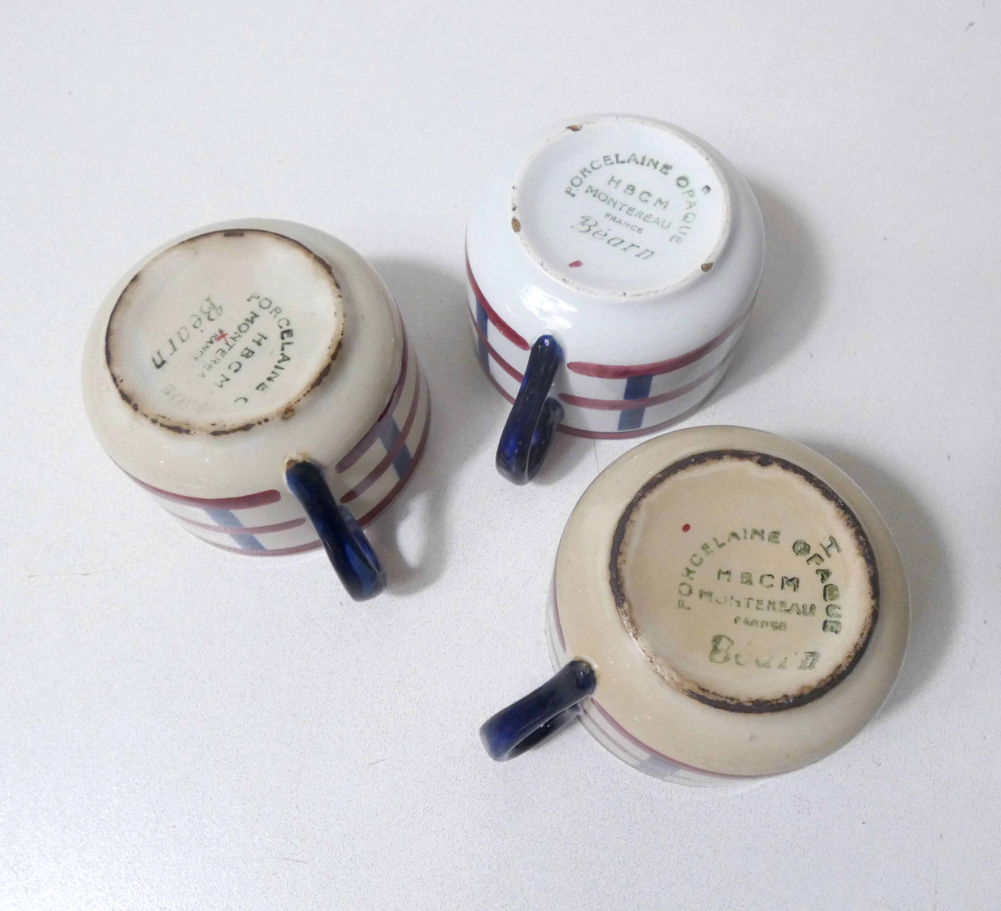 3 cups HBCM Béarn Creil and Montereau