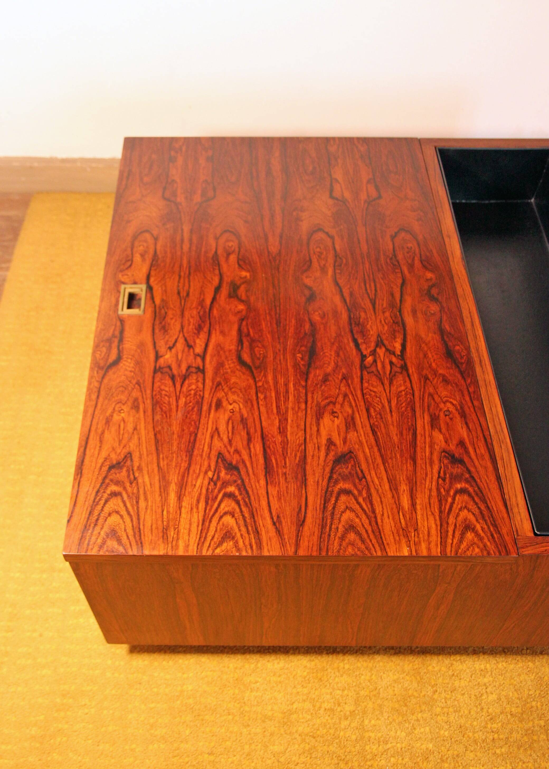 Vintage Scandinavian rosewood bar/planter coffee table