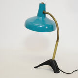 Turquoise modernist lamp from the 50