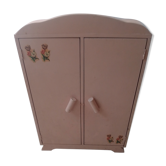 Armoire de poupee en bois peint