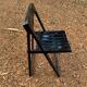 Black folding chair, italy 1960s