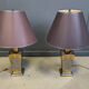 Lampes de table en étain vintage, années 1970 - ensemble de 2