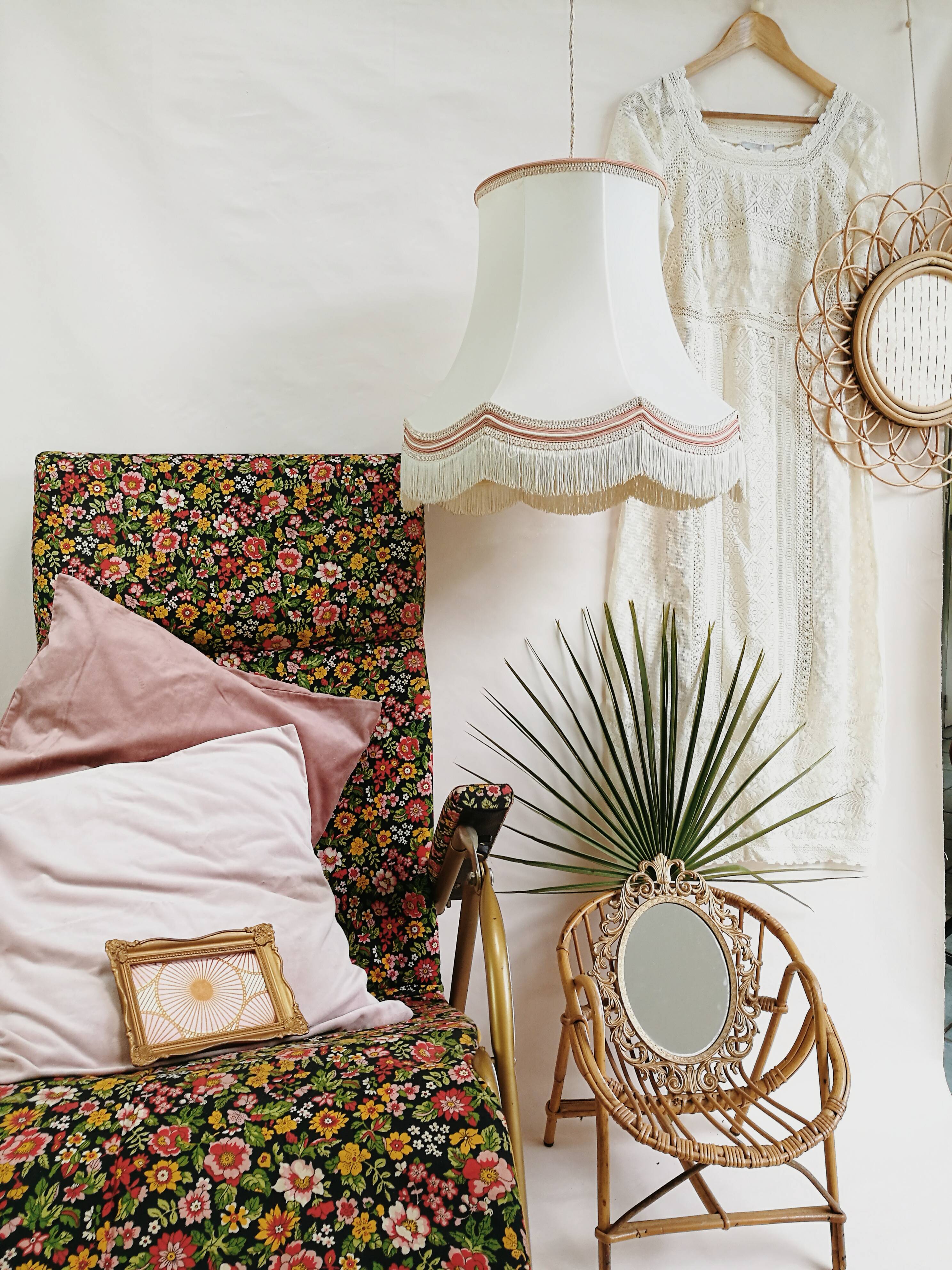 Vintage transat folding long chair