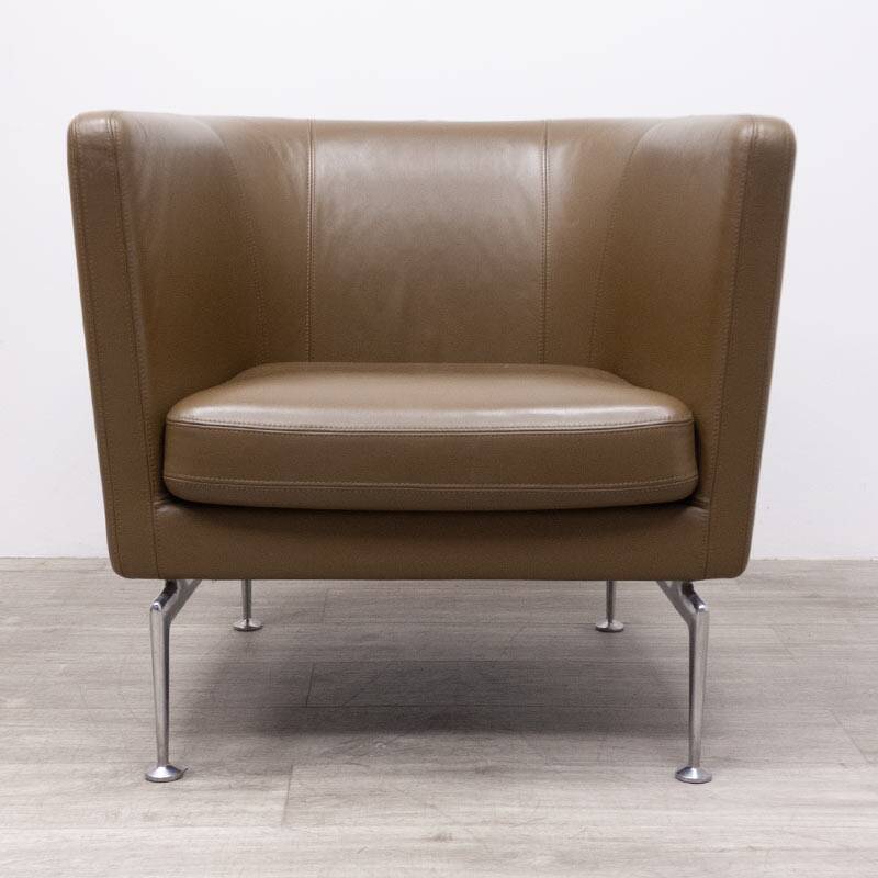 Vitra Suita Club Armchair Camel Leather Armchair