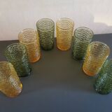 Vintage green anchor hocking soreno iced tea glass