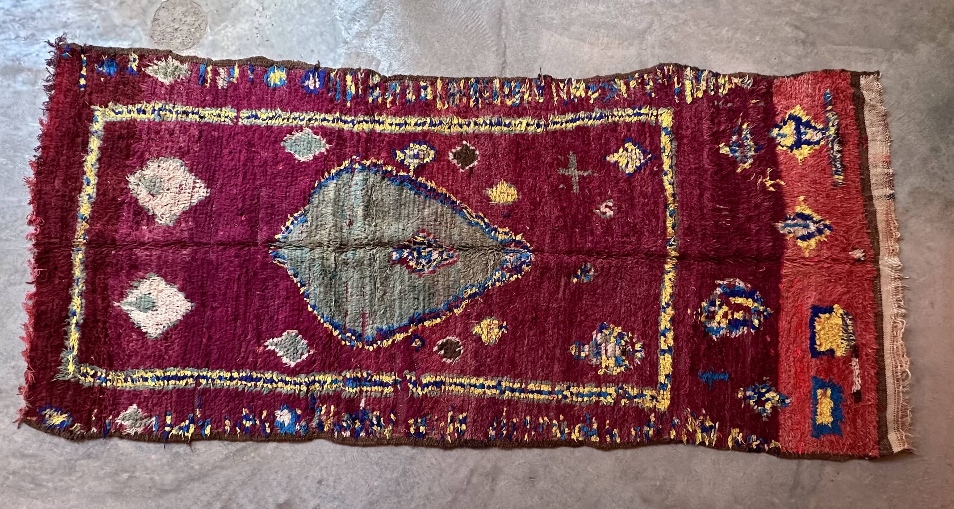 Boujad Purple Moroccan Rug - 341 x 145 cm