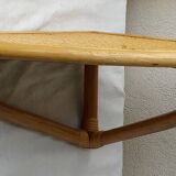 Rattan corner shelf