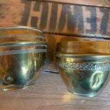 Old brass pots