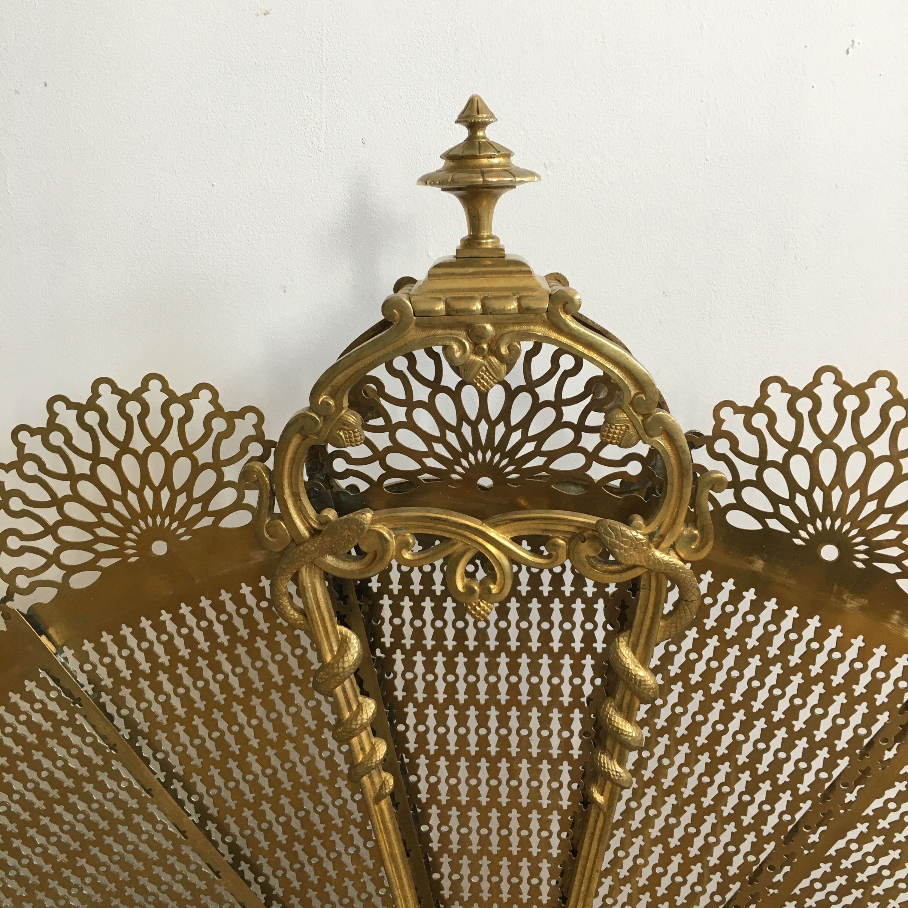 Fan fire pare fan and art nouveau brass