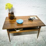 Vintage coffee table double tray