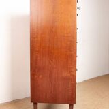 Large Danish chest of drawers, tallboy, 7 teak drawers by Henning Jørgesen.