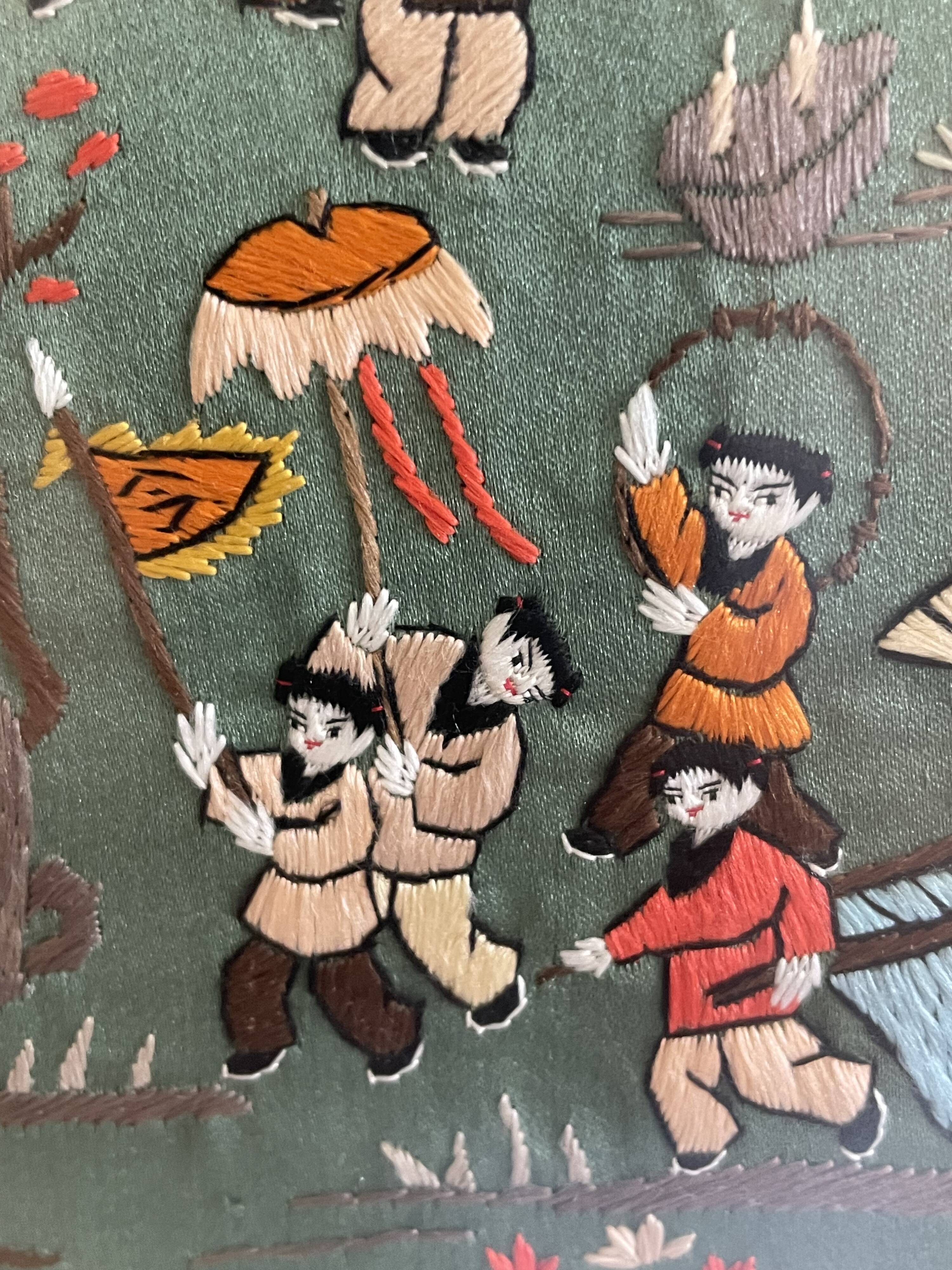 Hand-embroidered Chinese tapestry
