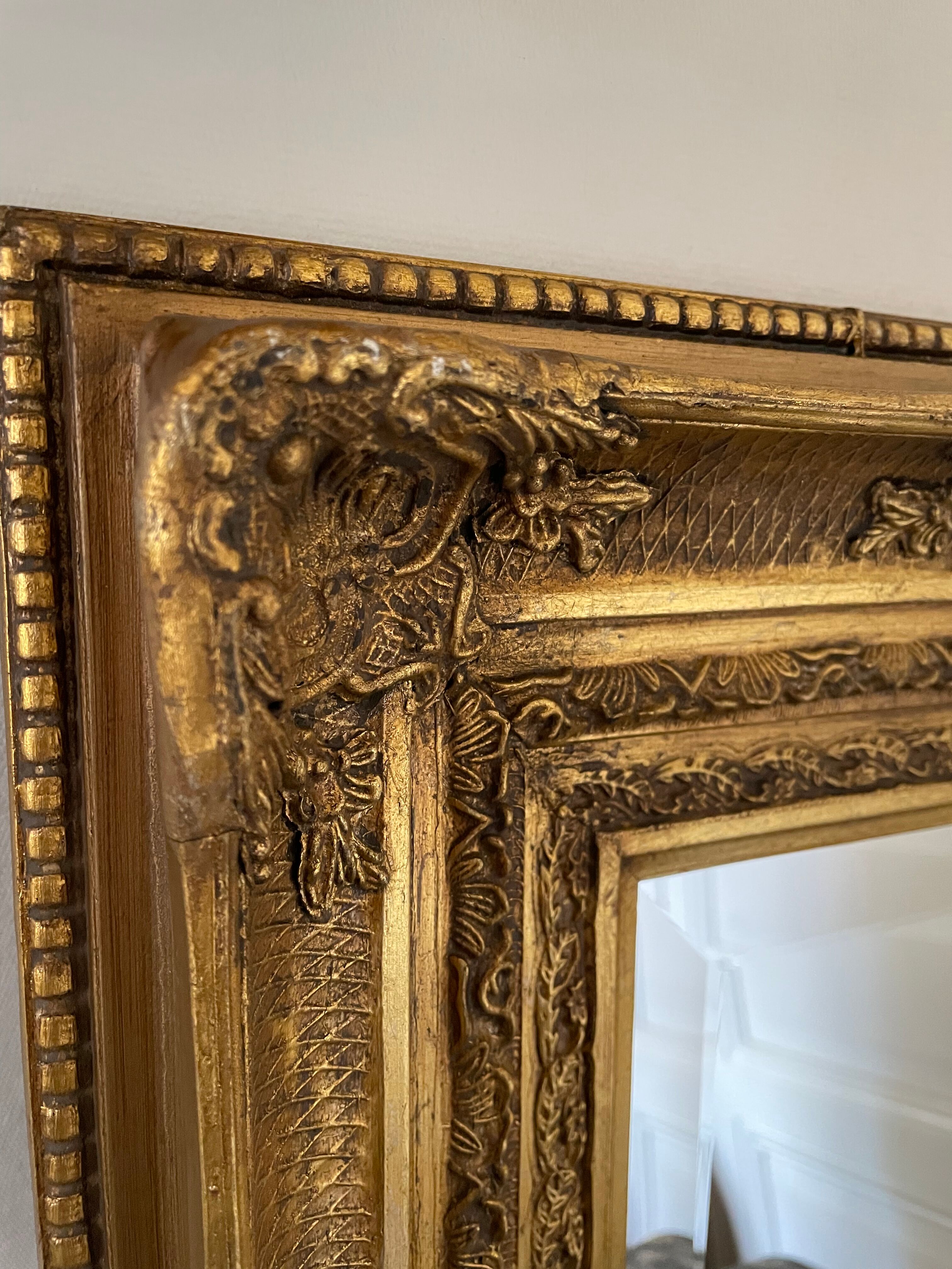 Gilded resin mirror Louis XV H47 X L42 style