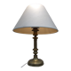 Old brass candle holder XIXth electrification vintage lampshade